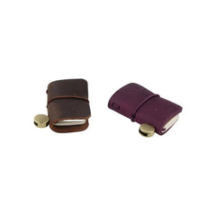 Mini Leather Travel Notebook with Holster – Portable Journal Booklet - Onlytenbucks.com