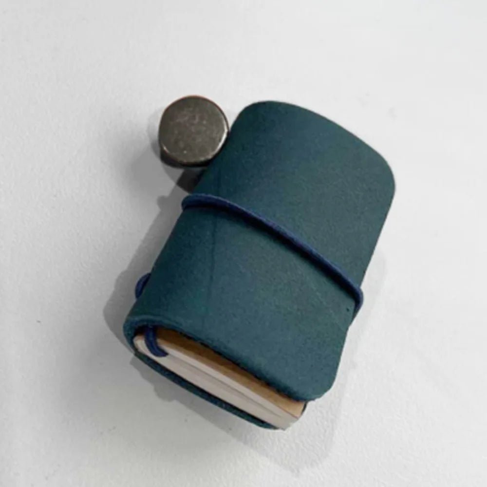 Mini Leather Travel Notebook with Holster – Portable Journal Booklet - Onlytenbucks.com