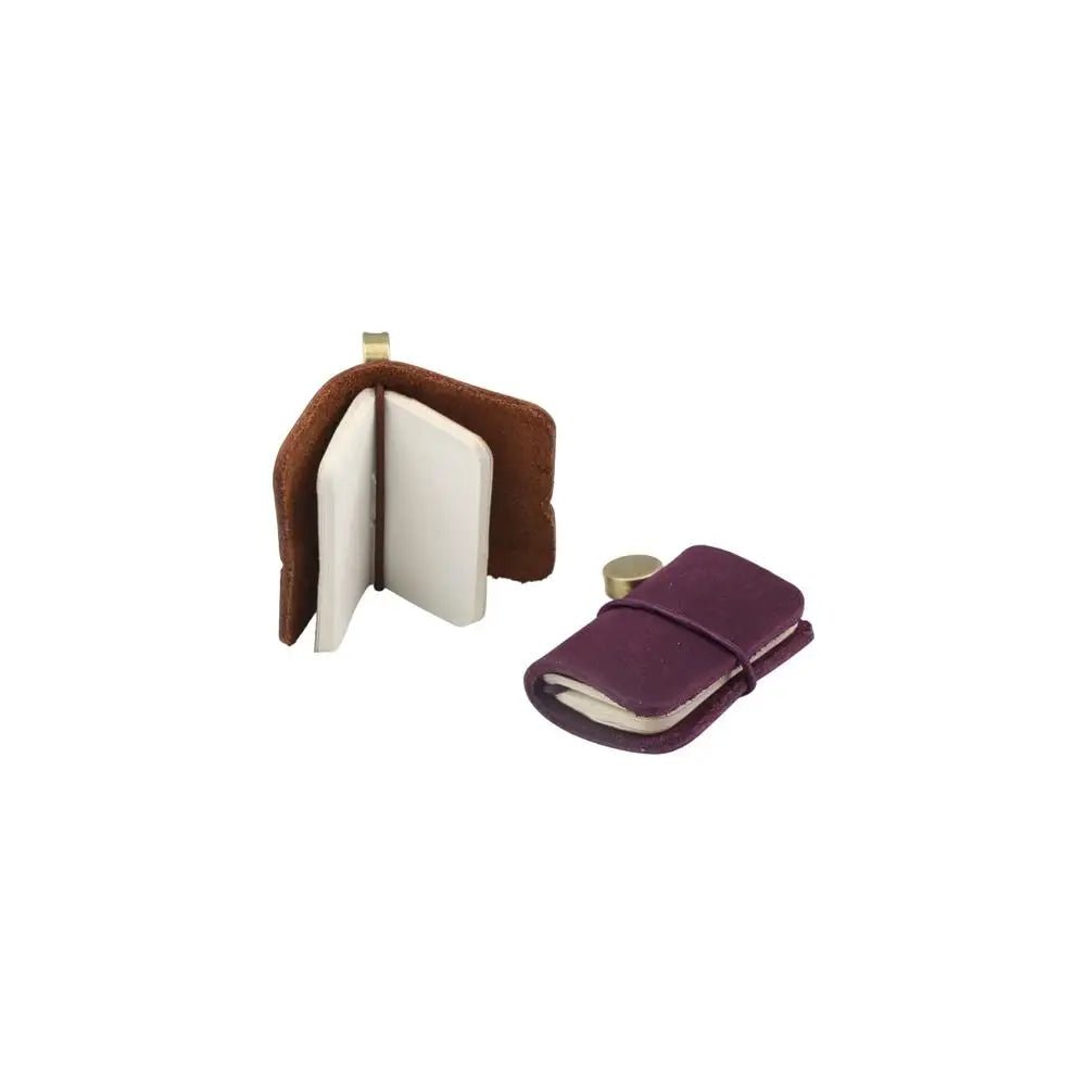 Mini Leather Travel Notebook with Holster – Portable Journal Booklet - Onlytenbucks.com