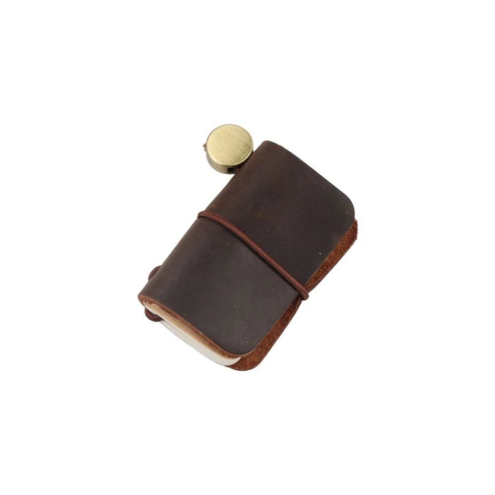 Mini Leather Travel Notebook with Holster – Portable Journal Booklet - Onlytenbucks.com