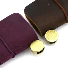 Mini Leather Travel Notebook with Holster – Portable Journal Booklet - Onlytenbucks.com