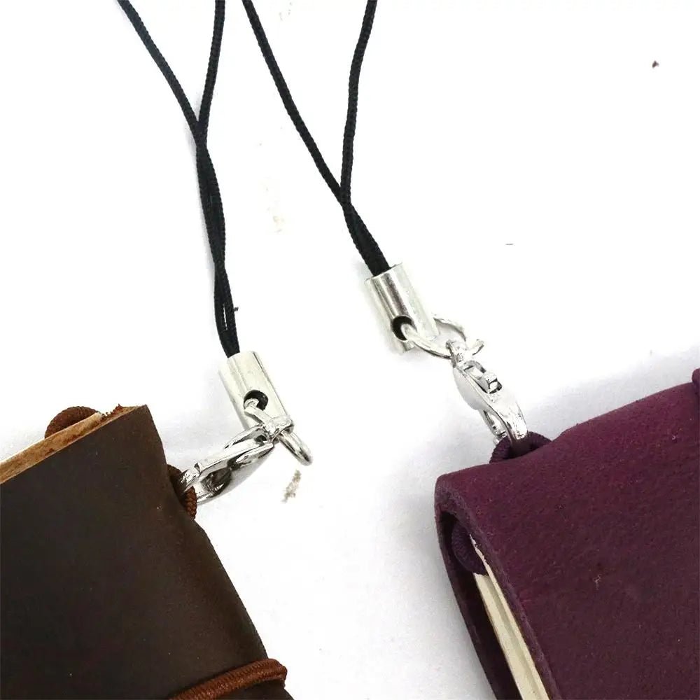 Mini Leather Travel Notebook with Holster – Portable Journal Booklet - Onlytenbucks.com