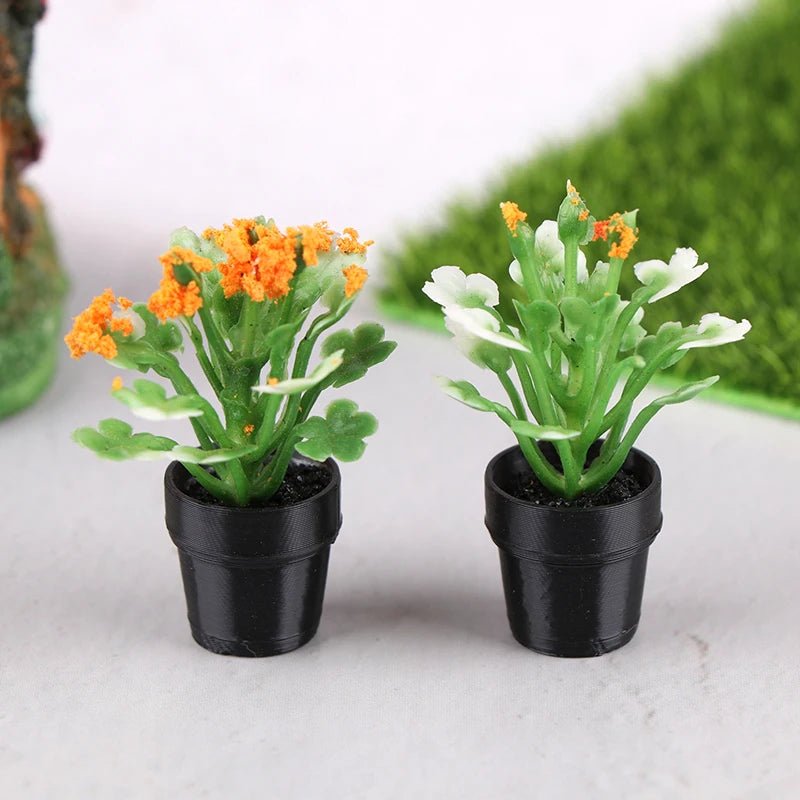 Miniature Potted Plant Set – 1:12 Dollhouse Simulation Plants (5 PCS) - Onlytenbucks.com