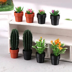 Miniature Potted Plant Set – 1:12 Dollhouse Simulation Plants (5 PCS) - Onlytenbucks.com