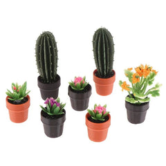 Miniature Potted Plant Set – 1:12 Dollhouse Simulation Plants (5 PCS) - Onlytenbucks.com