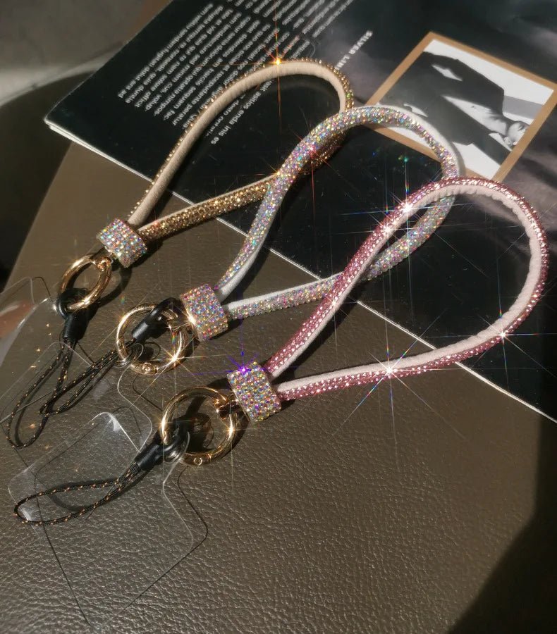 Mobile Phone Wrist Lanyard – Diamond - Encrusted Anti - Loss Bracelet Strap - Onlytenbucks.com