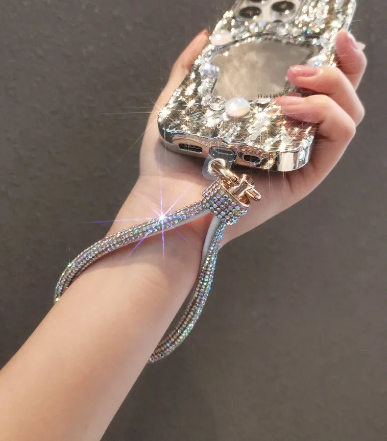Mobile Phone Wrist Lanyard – Diamond - Encrusted Anti - Loss Bracelet Strap - Onlytenbucks.com