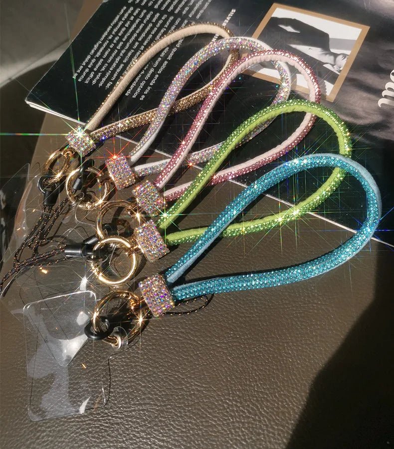 Mobile Phone Wrist Lanyard – Diamond - Encrusted Anti - Loss Bracelet Strap - Onlytenbucks.com