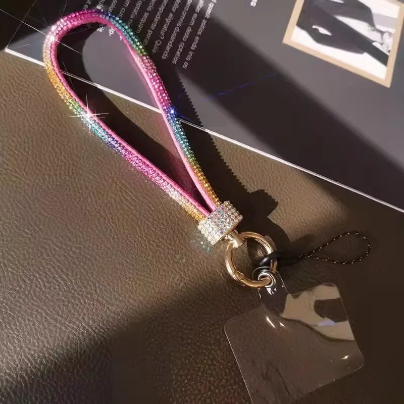 Mobile Phone Wrist Lanyard – Diamond - Encrusted Anti - Loss Bracelet Strap - Onlytenbucks.com