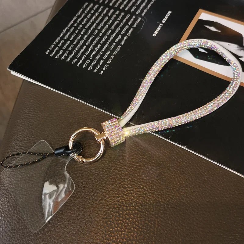 Mobile Phone Wrist Lanyard – Diamond - Encrusted Anti - Loss Bracelet Strap - Onlytenbucks.com