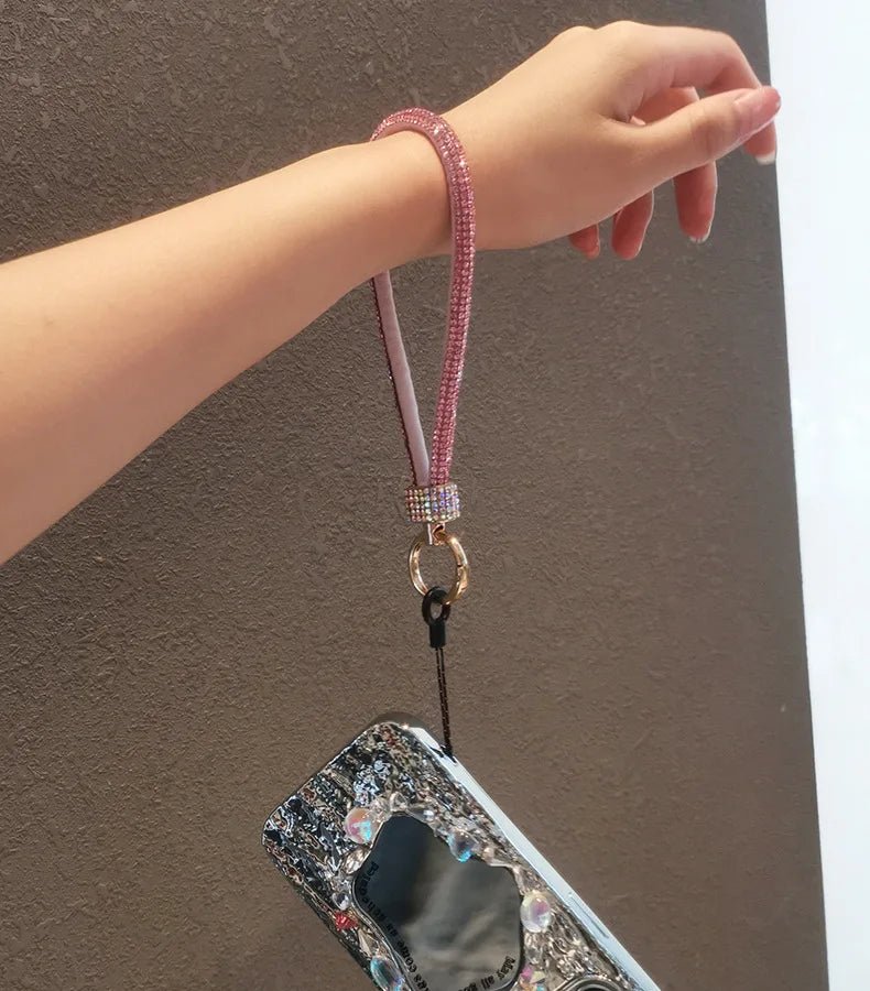 Mobile Phone Wrist Lanyard – Diamond - Encrusted Anti - Loss Bracelet Strap - Onlytenbucks.com