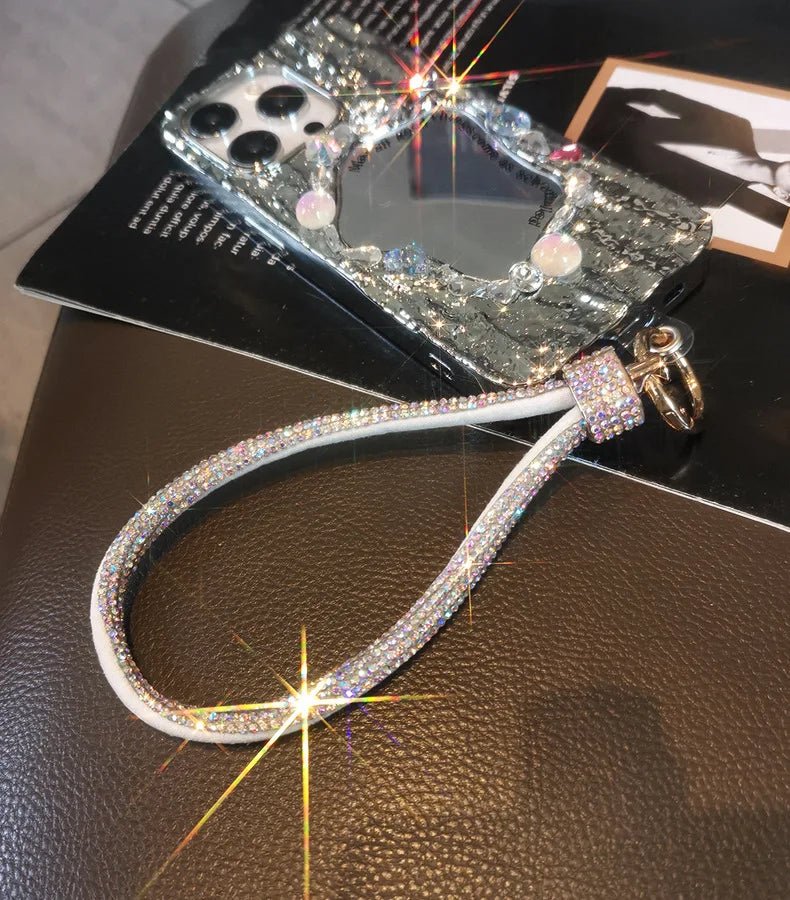 Mobile Phone Wrist Lanyard – Diamond - Encrusted Anti - Loss Bracelet Strap - Onlytenbucks.com