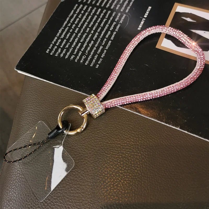 Mobile Phone Wrist Lanyard – Diamond - Encrusted Anti - Loss Bracelet Strap - Onlytenbucks.com