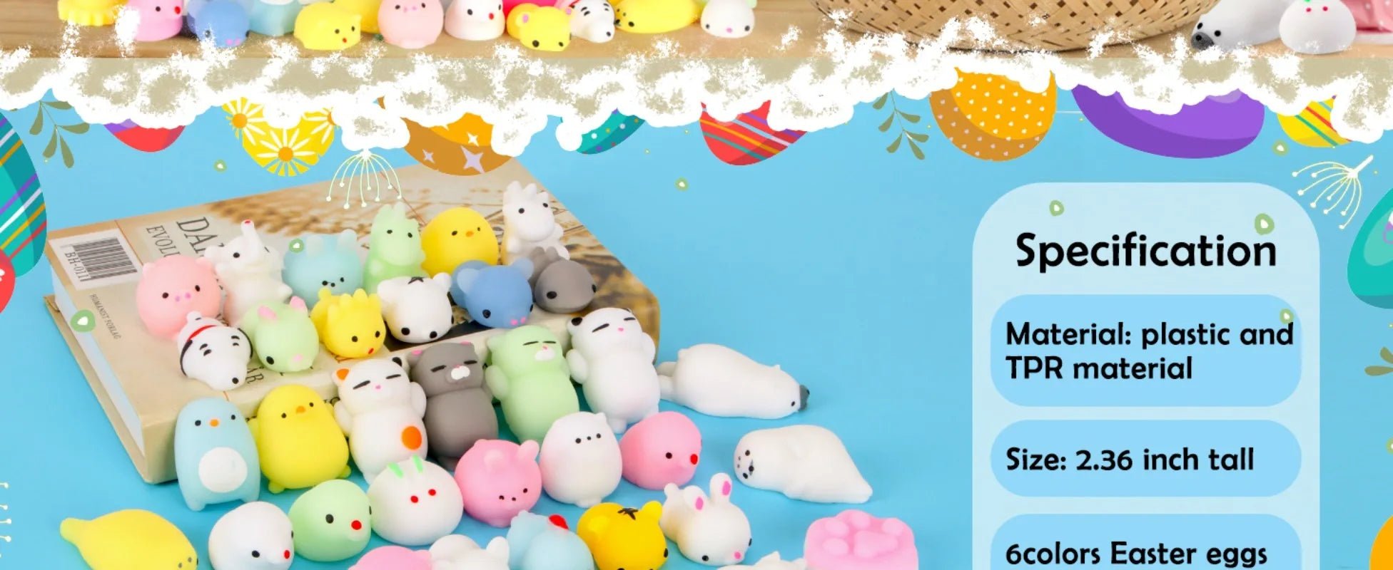 Mochi Squishy Toy Filled Easter Eggs – Animal Stress Relief Toys - Onlytenbucks.com