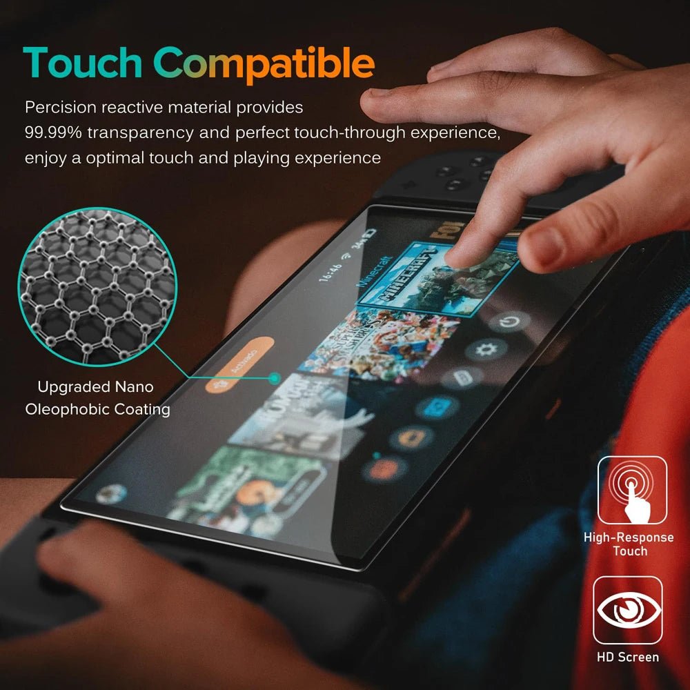 Nintendo Switch 2 Tempered Glass Screen Protector with Joystick Cap - Onlytenbucks.com