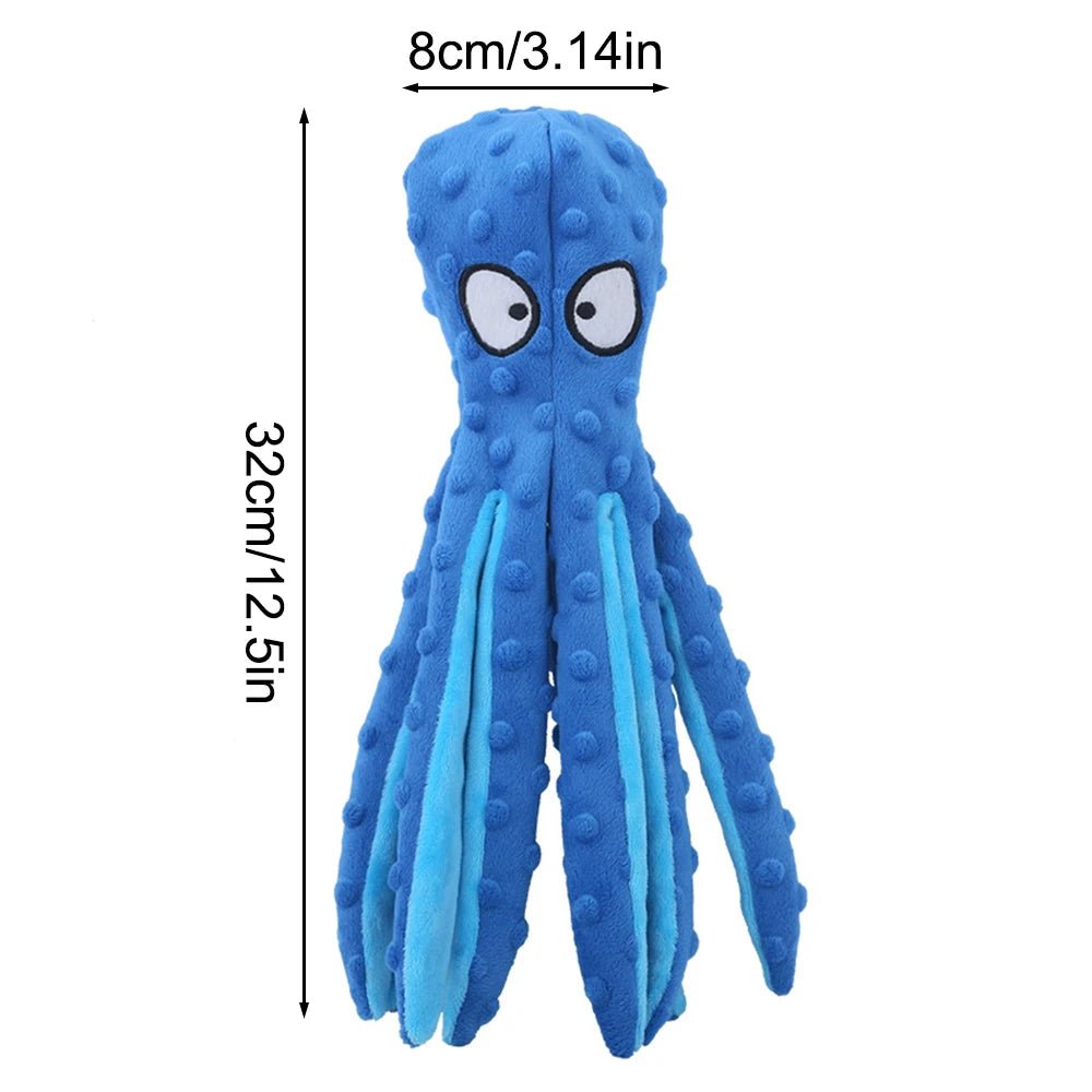 Octopus Plush Dog Toy – Squeaky Cartoon Chew Toy - Onlytenbucks.com