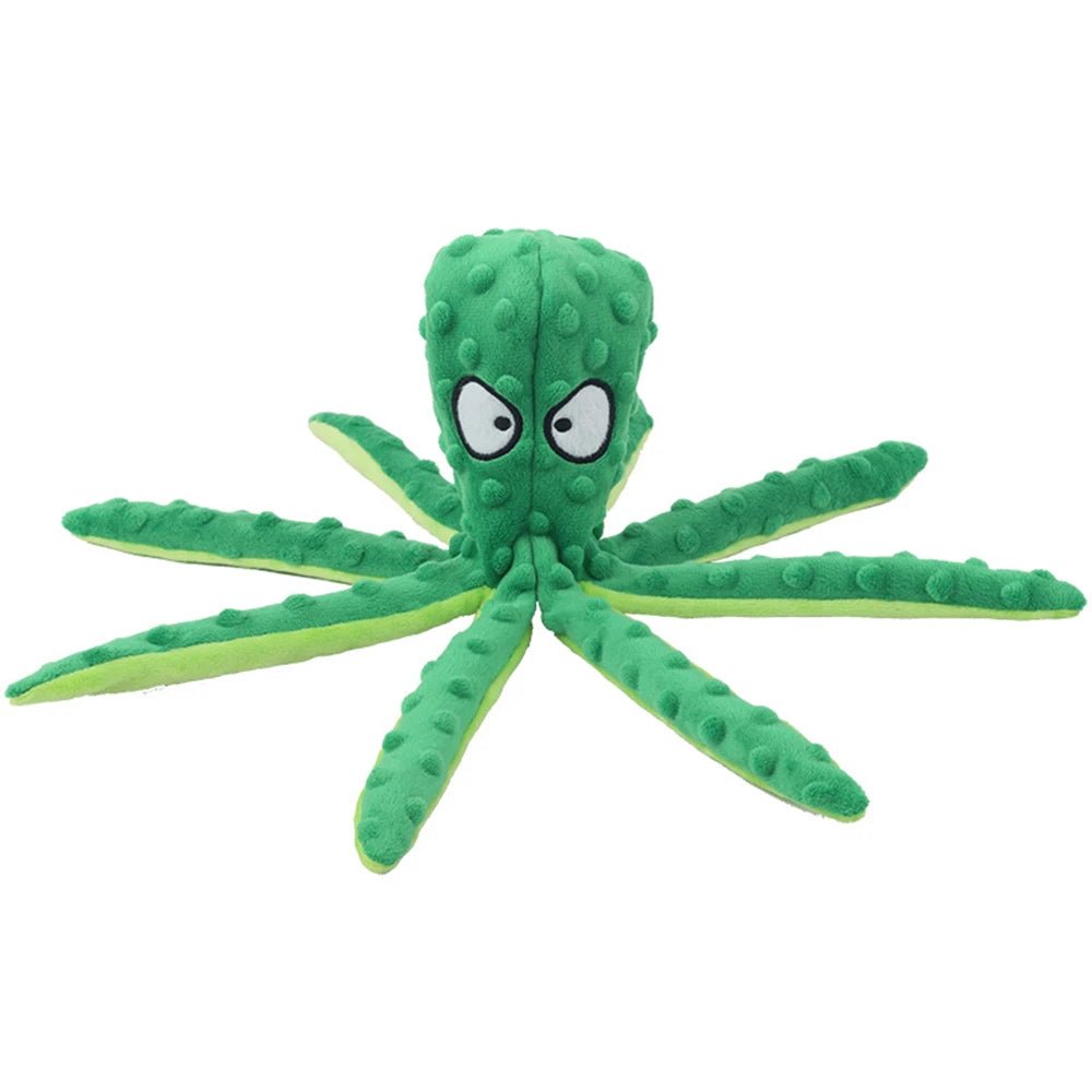 Octopus Plush Dog Toy – Squeaky Cartoon Chew Toy - Onlytenbucks.com