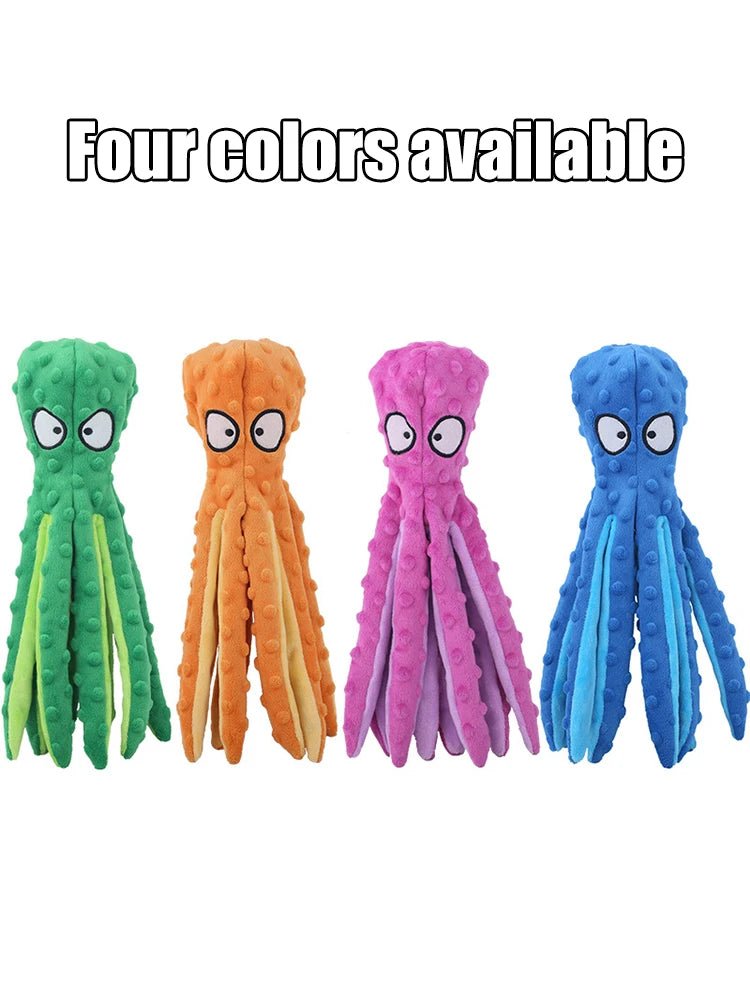 Octopus Plush Dog Toy – Squeaky Cartoon Chew Toy - Onlytenbucks.com
