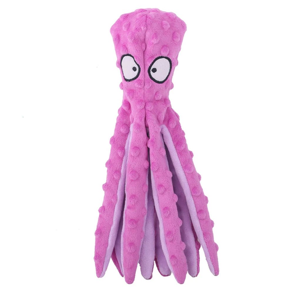 Octopus Plush Dog Toy – Squeaky Cartoon Chew Toy - Onlytenbucks.com