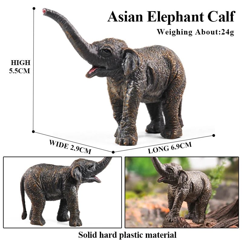 African Elephant Model Figurine – Realistic PVC Wildlife Animal - Onlytenbucks.com