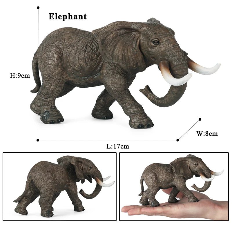 African Elephant Model Figurine – Realistic PVC Wildlife Animal - Onlytenbucks.com