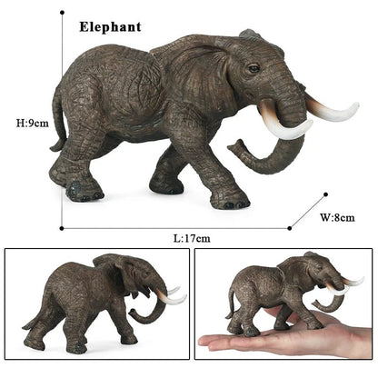 African Elephant Model Figurine – Realistic PVC Wildlife Animal - Onlytenbucks.com