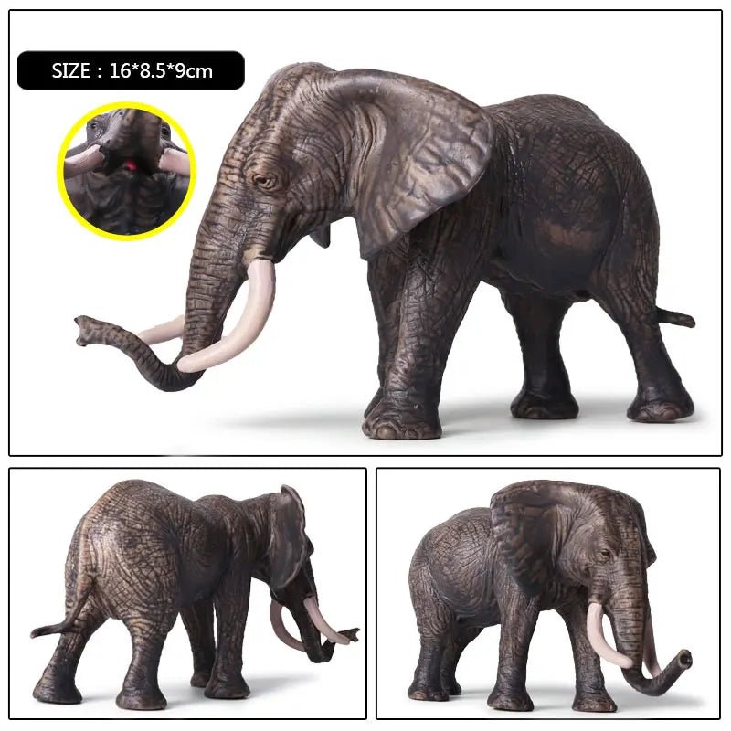 African Elephant Model Figurine – Realistic PVC Wildlife Animal - Onlytenbucks.com