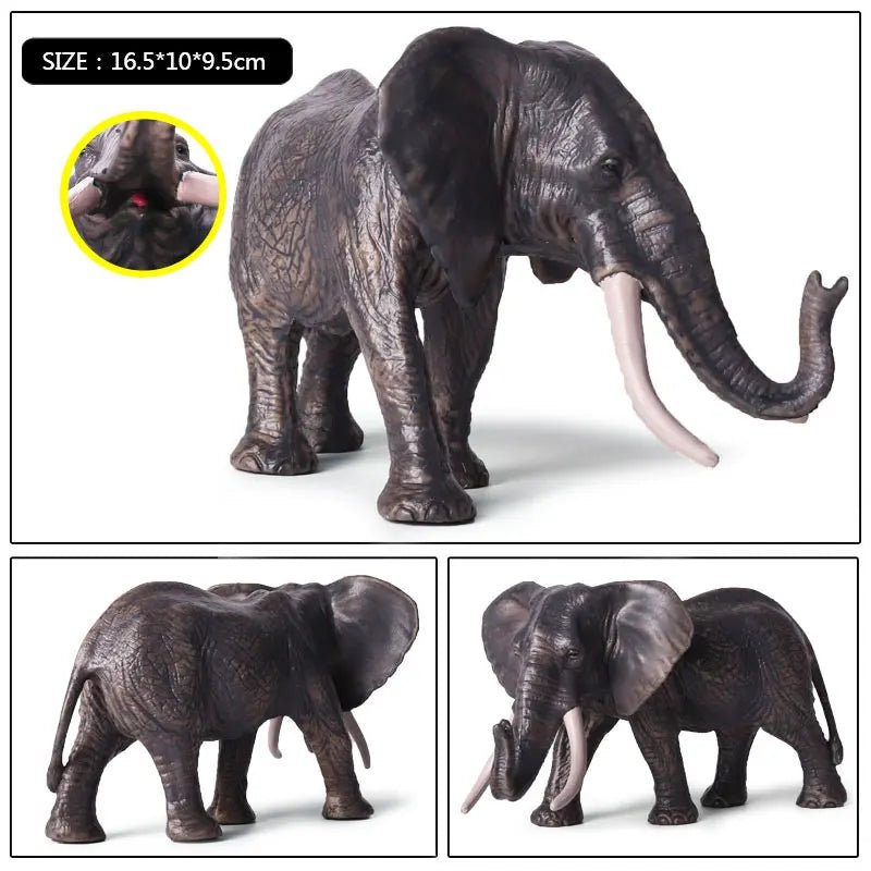African Elephant Model Figurine – Realistic PVC Wildlife Animal - Onlytenbucks.com