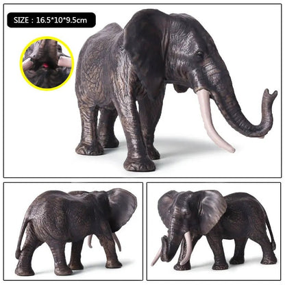 African Elephant Model Figurine – Realistic PVC Wildlife Animal - Onlytenbucks.com