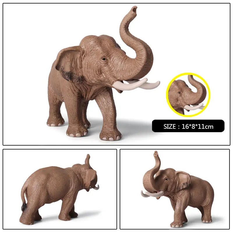 African Elephant Model Figurine – Realistic PVC Wildlife Animal - Onlytenbucks.com