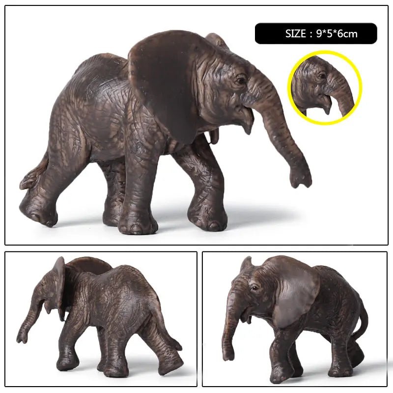 African Elephant Model Figurine – Realistic PVC Wildlife Animal - Onlytenbucks.com