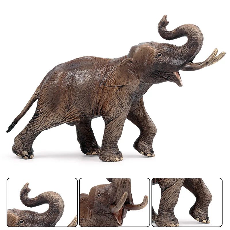 African Elephant Model Figurine – Realistic PVC Wildlife Animal - Onlytenbucks.com