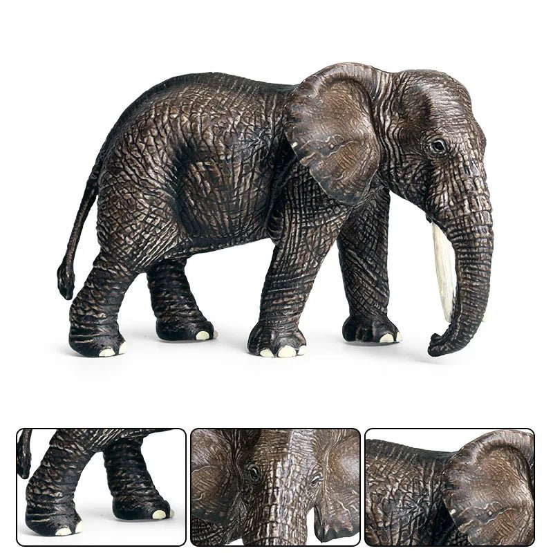 African Elephant Model Figurine – Realistic PVC Wildlife Animal - Onlytenbucks.com