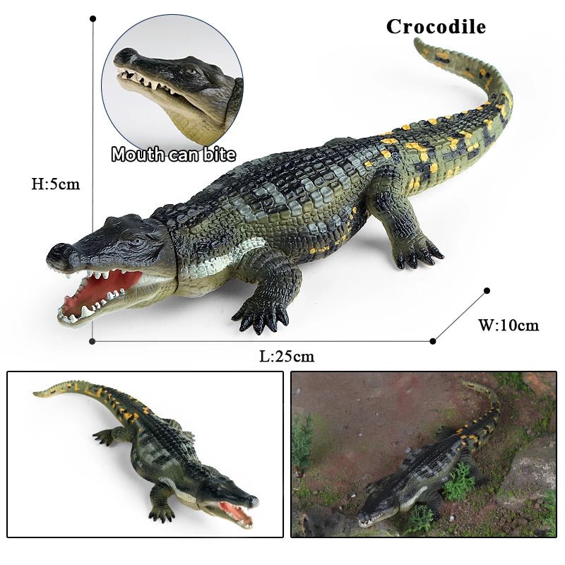 Sarcosuchus Crocodile Action Figure – Hand - Painted Wild Animal Model - Onlytenbucks.com