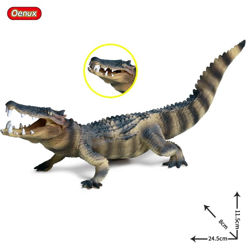 Sarcosuchus Crocodile Action Figure – Hand - Painted Wild Animal Model - Onlytenbucks.com