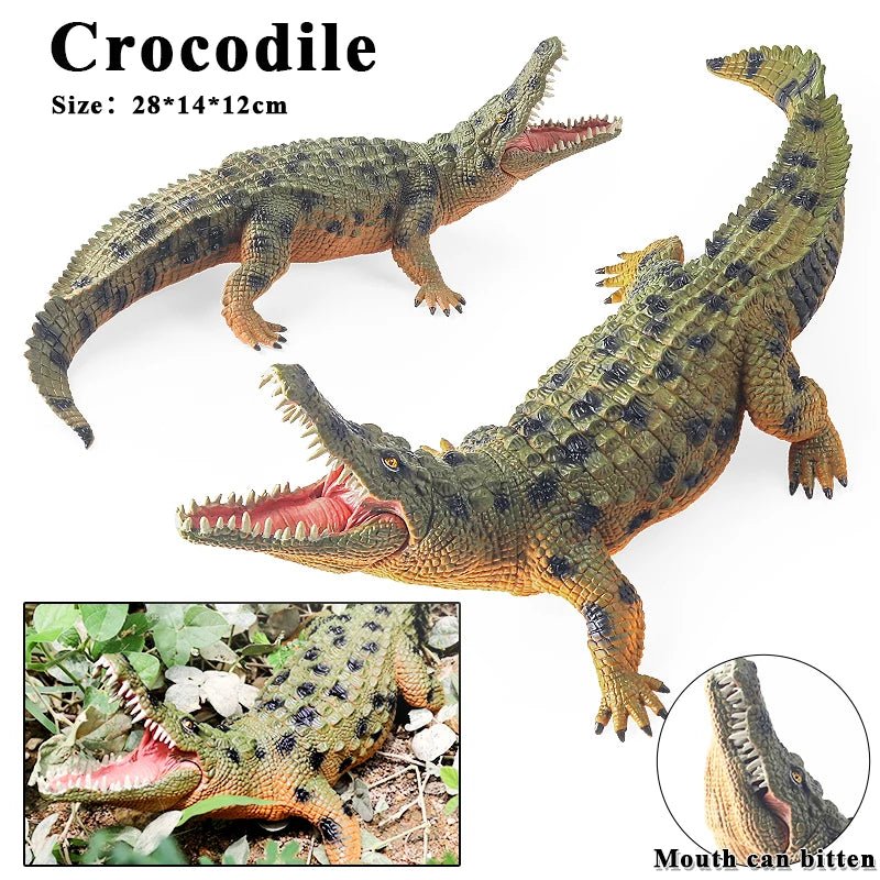 Sarcosuchus Crocodile Action Figure – Hand - Painted Wild Animal Model - Onlytenbucks.com