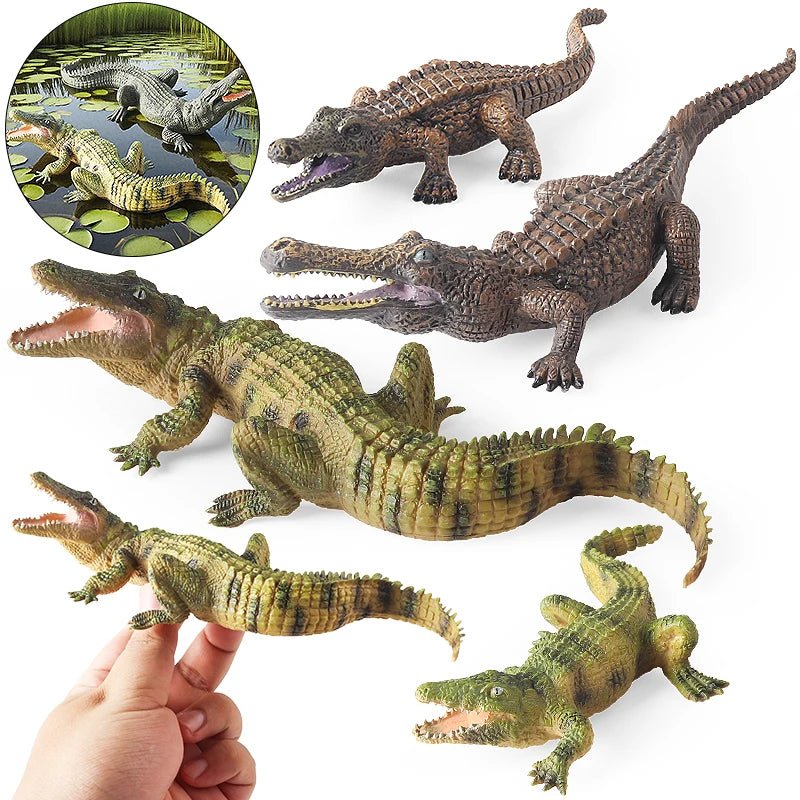 Sarcosuchus Crocodile Action Figure – Hand - Painted Wild Animal Model - Onlytenbucks.com