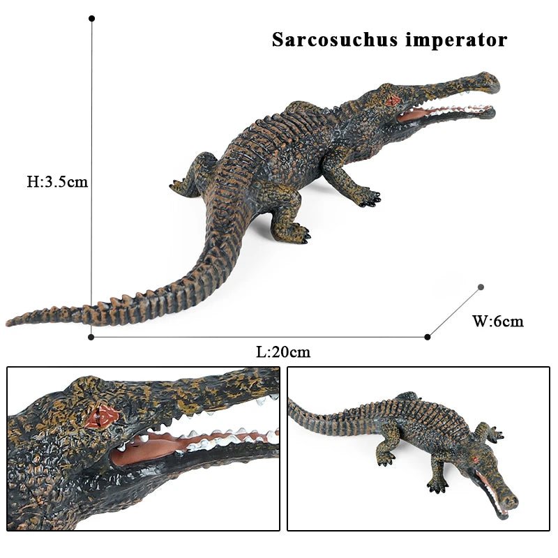 Sarcosuchus Crocodile Action Figure – Hand - Painted Wild Animal Model - Onlytenbucks.com