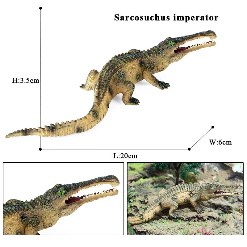 Sarcosuchus Crocodile Action Figure – Hand - Painted Wild Animal Model - Onlytenbucks.com