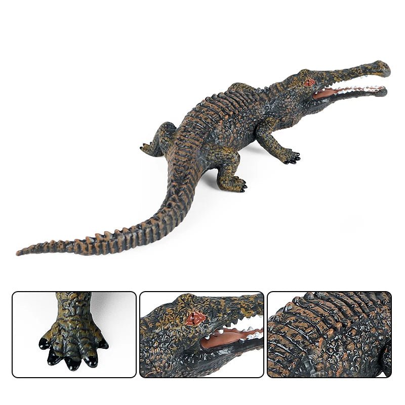 Sarcosuchus Crocodile Action Figure – Hand - Painted Wild Animal Model - Onlytenbucks.com