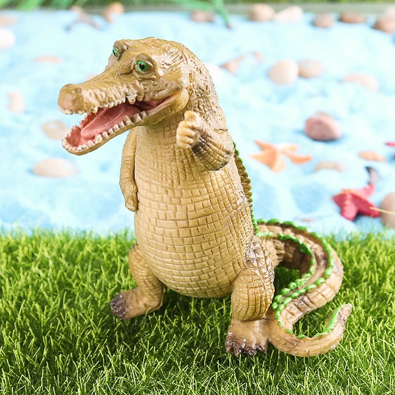 Sarcosuchus Crocodile Action Figure – Hand - Painted Wild Animal Model - Onlytenbucks.com