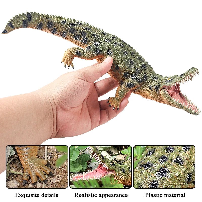 Sarcosuchus Crocodile Action Figure – Hand - Painted Wild Animal Model - Onlytenbucks.com