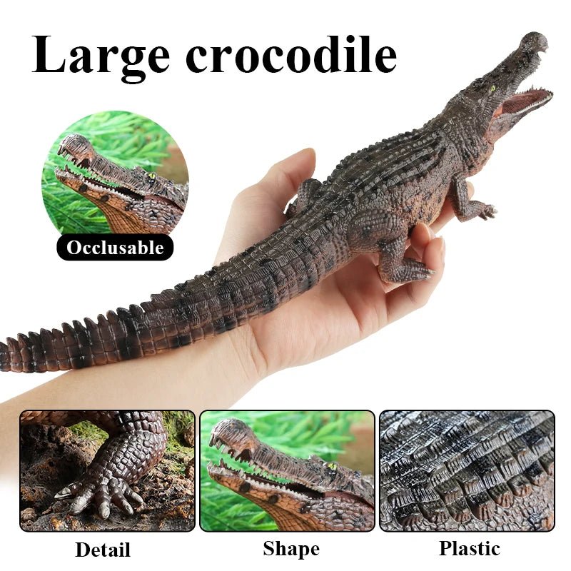 Sarcosuchus Crocodile Action Figure – Hand - Painted Wild Animal Model - Onlytenbucks.com