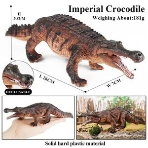 Sarcosuchus Crocodile Action Figure – Hand - Painted Wild Animal Model - Onlytenbucks.com