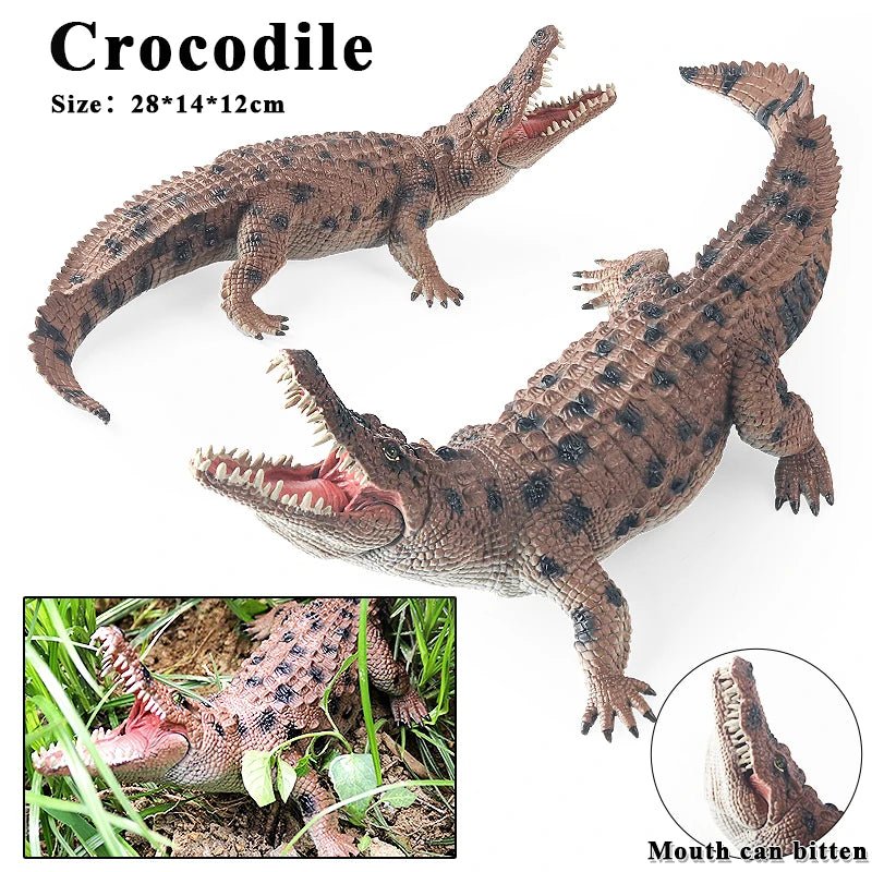 Sarcosuchus Crocodile Action Figure – Hand - Painted Wild Animal Model - Onlytenbucks.com