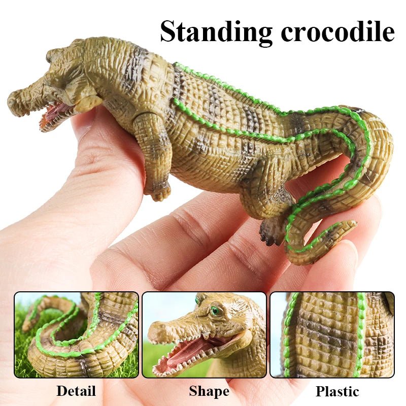 Sarcosuchus Crocodile Action Figure – Hand - Painted Wild Animal Model - Onlytenbucks.com