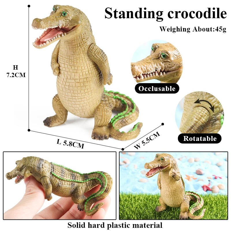 Sarcosuchus Crocodile Action Figure – Hand - Painted Wild Animal Model - Onlytenbucks.com
