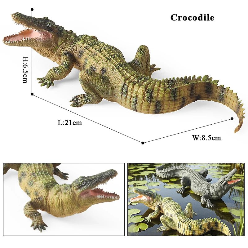Sarcosuchus Crocodile Action Figure – Hand - Painted Wild Animal Model - Onlytenbucks.com