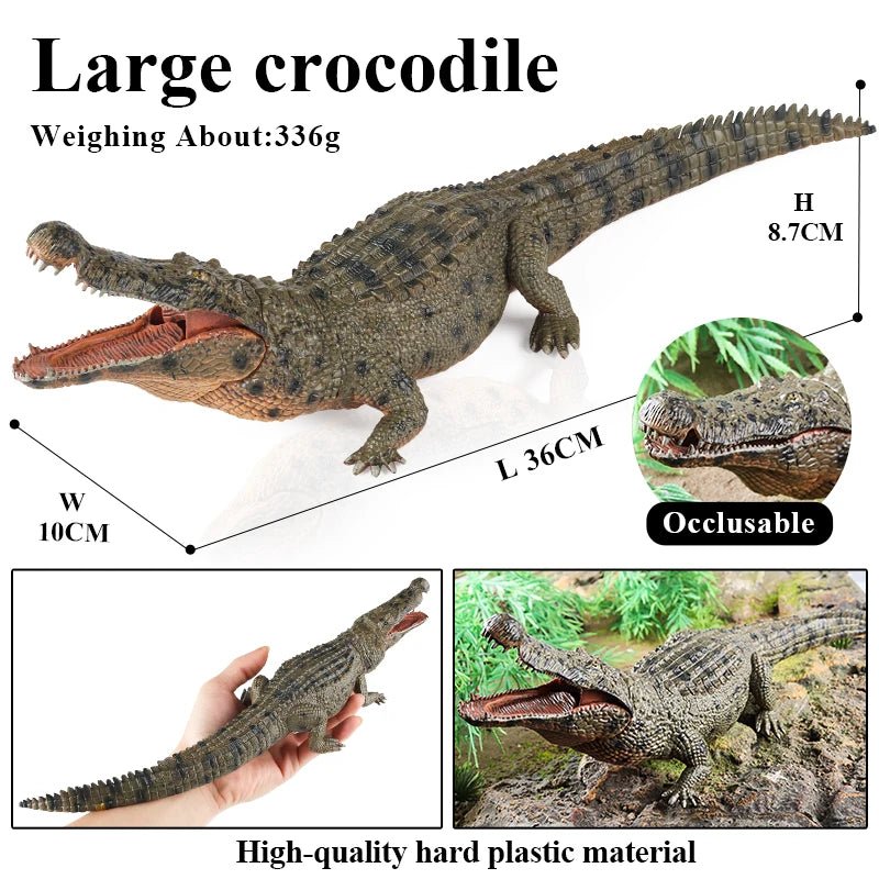 Sarcosuchus Crocodile Action Figure – Hand - Painted Wild Animal Model - Onlytenbucks.com