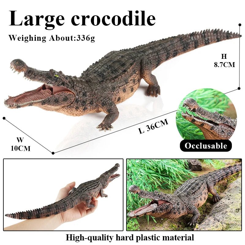 Sarcosuchus Crocodile Action Figure – Hand - Painted Wild Animal Model - Onlytenbucks.com
